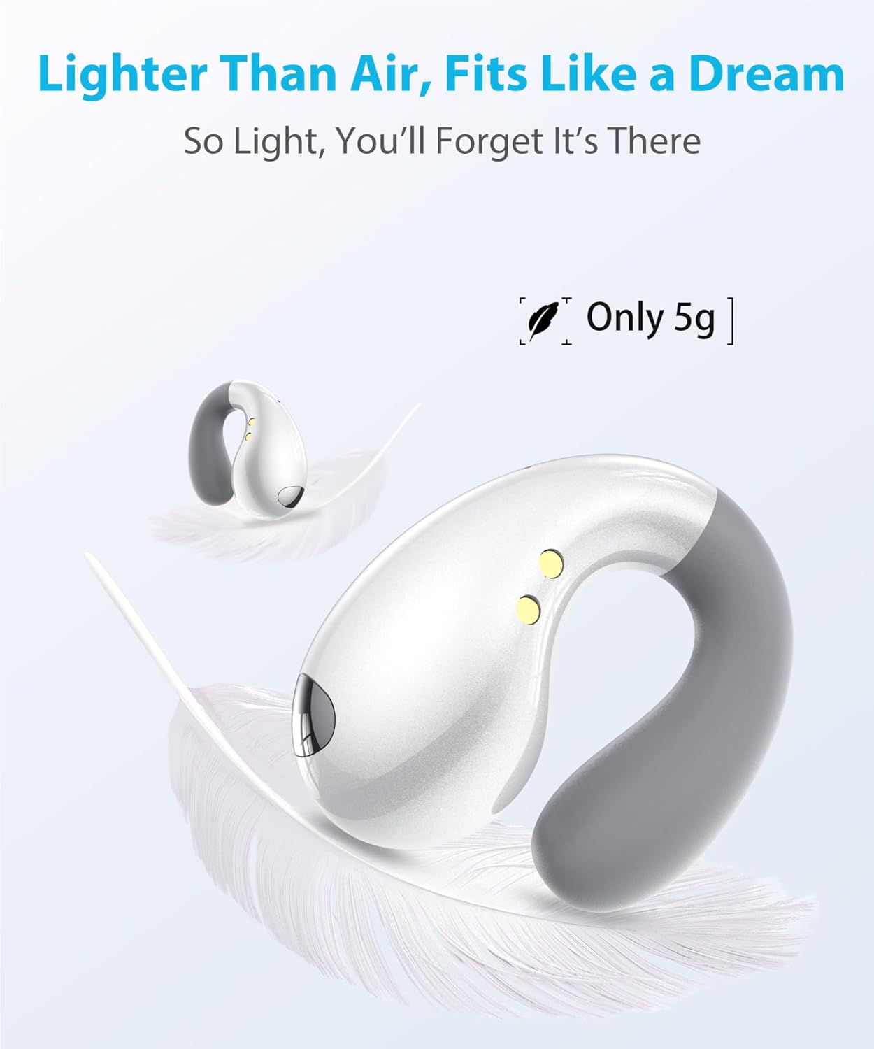 Ultra Open Ear Clip-On Earbuds – Waterproof Sports Headphones