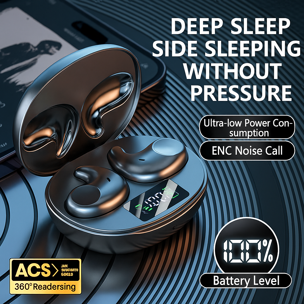 Bone Conduction Sleep Headphones  Wireless Bluetooth Earbuds