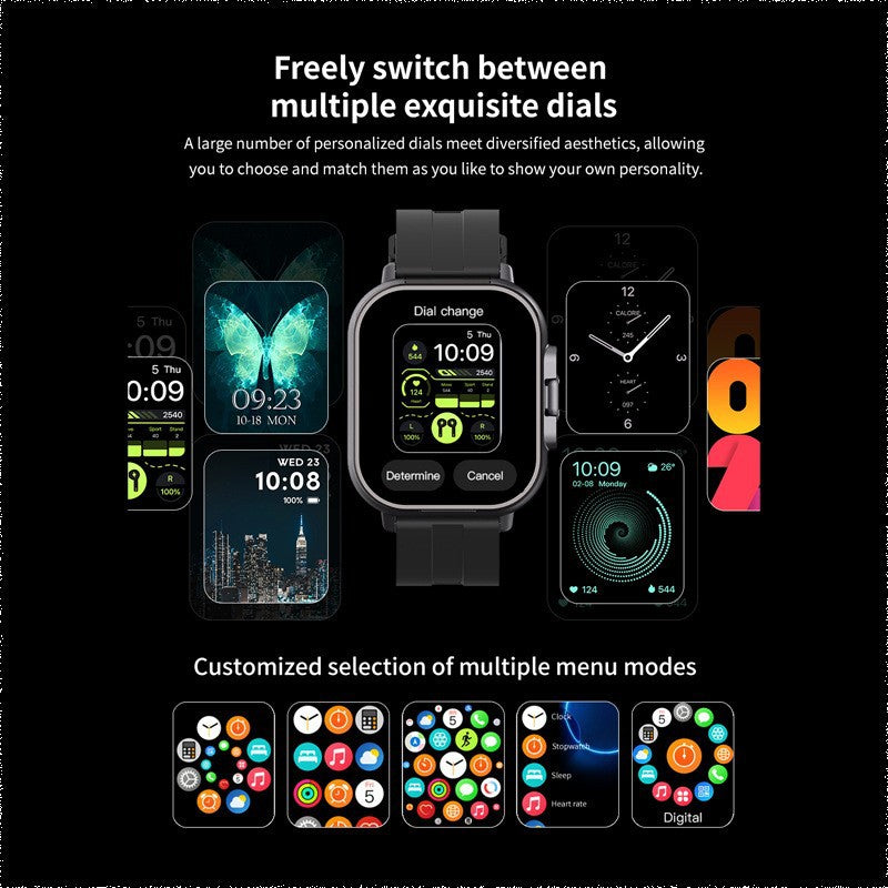 2-in-1 Smartwatch with Built-in TWS Earbuds & Health Monitoring