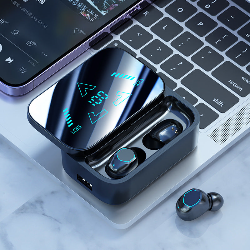 M48 LED Display Wireless Earbuds – Long Playtime & Pain-Free Fit