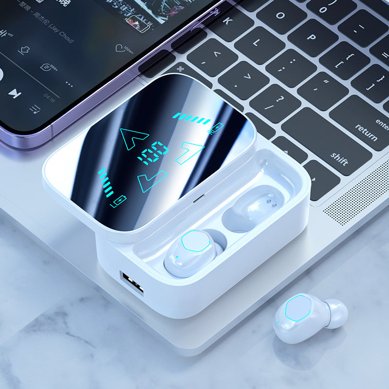 M48 LED Display Wireless Earbuds – Long Playtime & Pain-Free Fit