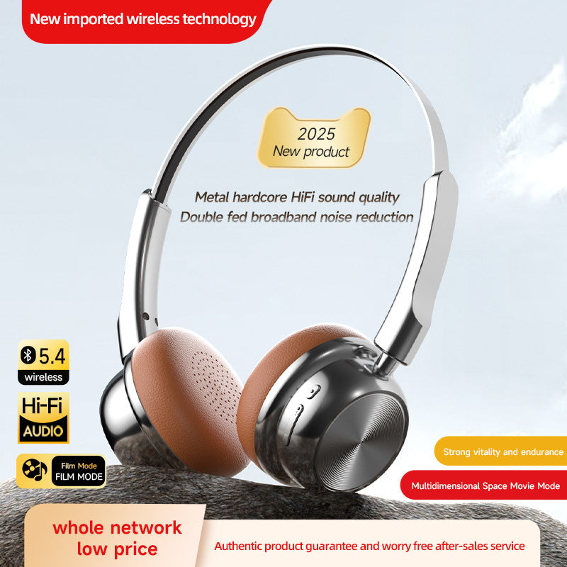 CR-20 Retro Over-Ear Bluetooth 5.4 Headphones – Lightweight & Stylish Design