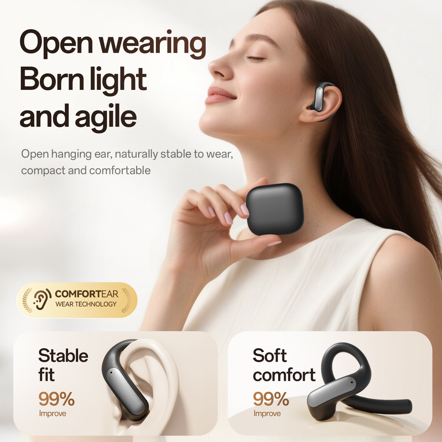 M140 Wireless Bluetooth Earbuds – Over-Ear Design with Long Battery Life