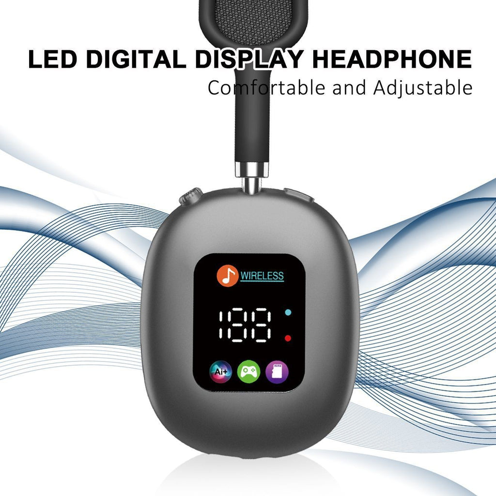 P9 MAX Wireless Bluetooth Headphones with LED Color Display
