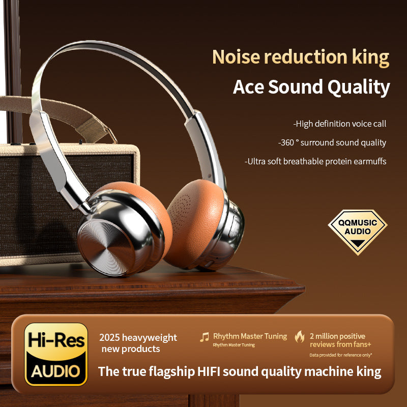 CR-20 Retro Over-Ear Bluetooth 5.4 Headphones – Lightweight & Stylish Design