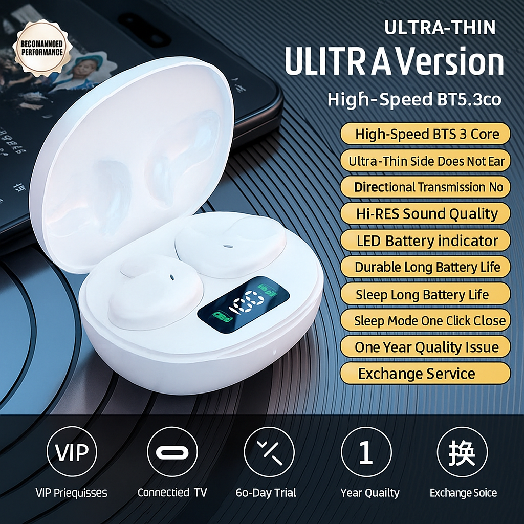 Bone Conduction Sleep Headphones  Wireless Bluetooth Earbuds